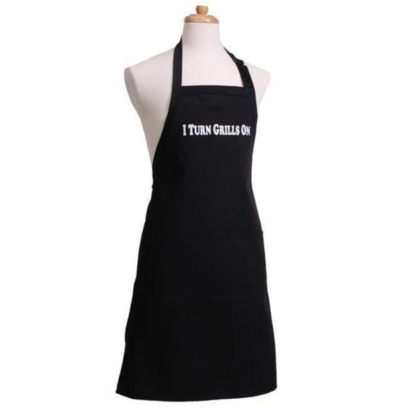 Flirty Aprons Other - NEW Men's Flirty Aprons I TURN GRILLS ON Black NWT